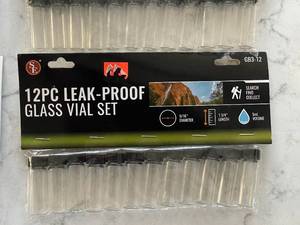 Lot of 4 - 12PC Leak-Proof, Glass Vial Set