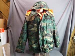 Camouflage and Orange Hunting Jacket