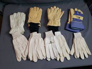 4 Pair Insulated Gloves, 5 Pair Chore Gloves