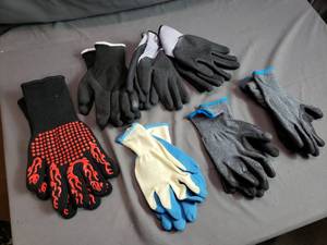 7 Pairs Rubber Grip Gloves