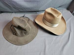 Cowboy Hat and Mossy Oak Field Hat