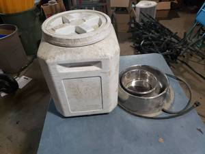 Dog Food Container and Heated Water Bowl