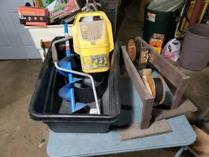 Ice Auger, Slush Box and Rattle Reels