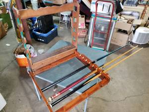 Gun Rack, Pool Cues and Rack