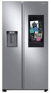 Samsung 26.7 cu. ft. Family Hub Side by Side Smart Refrigerator in Fingerprint Resistant Stainless Steel - 1 Year Warranty