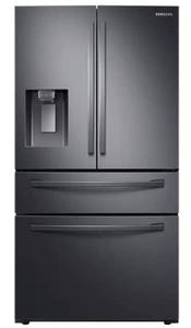 Samsung 28 cu. ft. 4-Door French Door Refrigerator in Fingerprint Resistant Black Stainless (Scratch & Dent) - 1 Year Warranty
