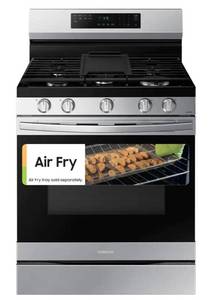 Samsung 6 cu. ft. Smart Wi-Fi Enabled Convection Gas Range with No Preheat AirFry in Stainless Steel ( Scratch & Dent) - 1 Year Warranty