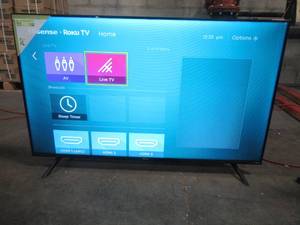 50 4K UHD HISENSE ROKU TV WITH HDR 50 Class - R6 Series Model 50R6090G5 - Includes Remote.