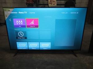 50 4K UHD HISENSE ROKU TV WITH HDR 50 Class - R6 Series Model 50R6090G5 - Includes Remote.
