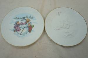 Avon Childs Christmas plates 1985 and 1986