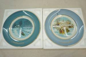 Avon Christmas plates 1977, 1976