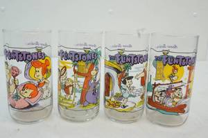 1960s Flintstone drinking glasses