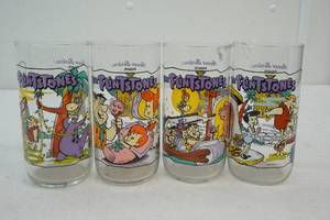 1960s Flintstone drinking glasses