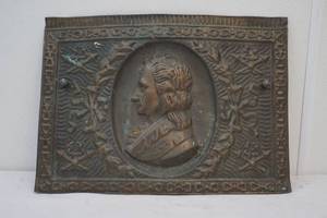 antique embossed metal wall art