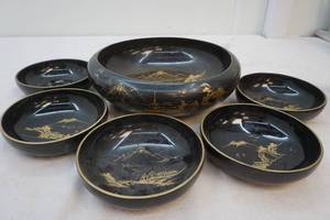 wood serving set