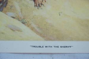 W.R. Leigh print Trouble With the Sheriff