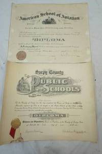 vintage diplomas