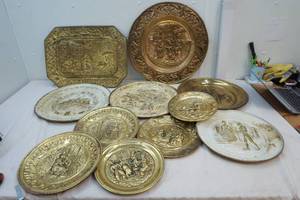 vintage brass wall decor