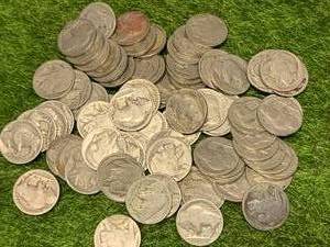 lot 54 image: Over 13 Ounces of Buffalo Nickels (Rough Shape)