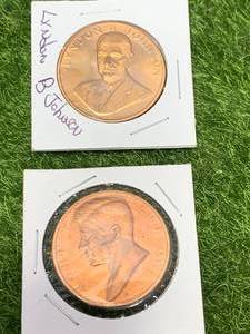 lot 84 image: JFK & Lyndon B Johnson Commemorative Coins