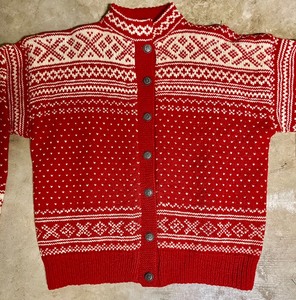 Ravishing Red Sweater with White Accents
