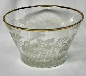 Golden Accented Glasses and Ice Bucket