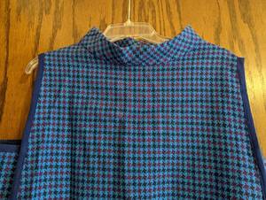 Vintage Blue Checked Shift Dress