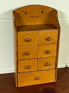 Vintage Small Spice Wall Box