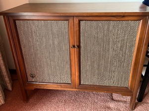 Fun Retro Webcor Radio Console Cabinet with Record Player
