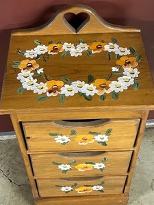 Adorable Painted Petite Cabinet