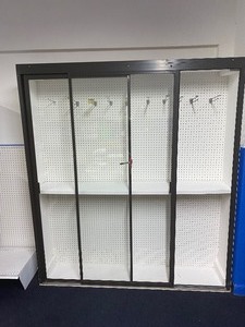 RETAILERS CABINET WITH SLIDING DOORS AND LOCK