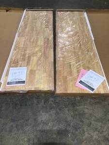 Lot of 2 Husky 84 in. Solid Wood Work Surface for Heavy Duty Welded Steel Garage Storage System (good condition) review all pictures