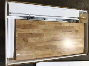 Husky 52 in. W x 24 in. D Adjustable Height Solid Wood Top Workbench Table in Black (good condition) review all pictures