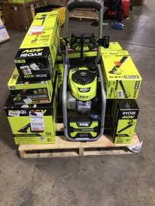 Mix lot of Ryobi Tools (Jet Blower, Pressure Washer, Trimmers) various conditions review all pictures