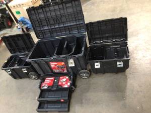 Mix lot of Husky Storage Boxes (count of 4) review all pictures