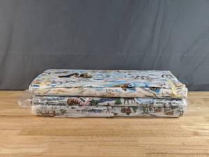 lot 108 image: Collection of WalrusPolar BearPenguinDeer Themed Fabric Bolts - Z