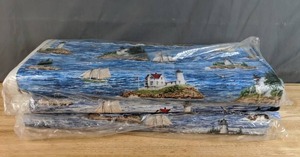 lot 125 image: Collection of Timeless Treasures Sailboat Lighthouse Themed Fabric Bolts - Z