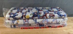 lot 133 image: Collection of Patriotic Snowmen Themed Fabric Bolts - Z