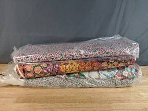 lot 113 image: Collection of PurplePink Floral and Strawberry Themed Fabric Bolts - Z