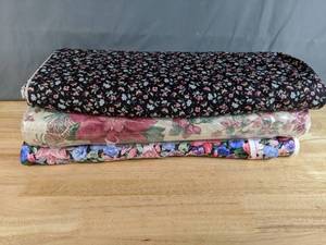 lot 117 image: Collection of Colorful Floral Themed Fabric Bolts - Z