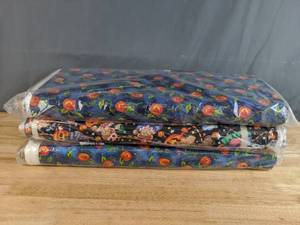 lot 48 image: Collection of Pumpkin Themed Bolts of Fabric - Z