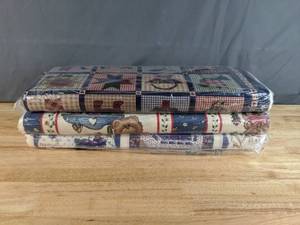 lot 60 image: Collection of Cheater Quilt, Bears and Grape Jelly Themed Bolts of Fabric - Z