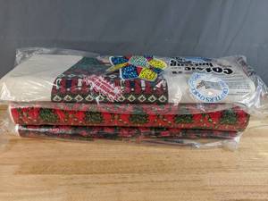 lot 32 image: Collection of Christmas Tree Themed Bolts of Fabric - Z