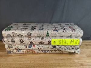 lot 14 image: Collection of 4 ChristmasFall Pumpkins Themed Bolts of Fabric - Z