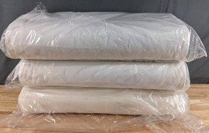 lot 210 image: Three Bolts of Solid Color Fabric (Off-White) - Z