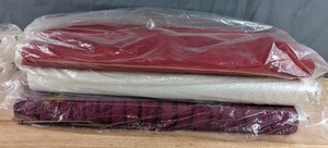 lot 216 image: Three Bolts of Microdotted Fabric (Red, Off-White and Burgundy) - Z