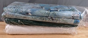 lot 221 image: Two Bolts of Duck Themed Fabric and Two Bolts of Solid Colored Fabric - Z