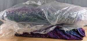 lot 192 image: Two Bolts of Lisa Frank Style Purple & Randow Animal Print Fleece Fabric - Z