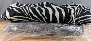 lot 191 image: Two Bolts of Zebra Print Fleece Fabric - Z