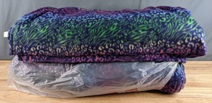 lot 195 image: Two Bolts of Multi-Color Animal Print Fleece Fabric - Z